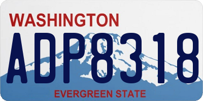 WA license plate ADP8318