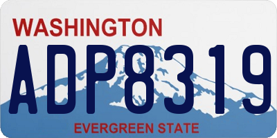 WA license plate ADP8319