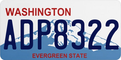 WA license plate ADP8322