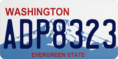 WA license plate ADP8323