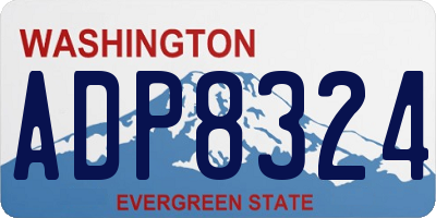 WA license plate ADP8324