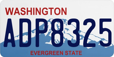 WA license plate ADP8325