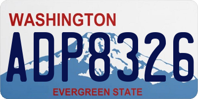 WA license plate ADP8326