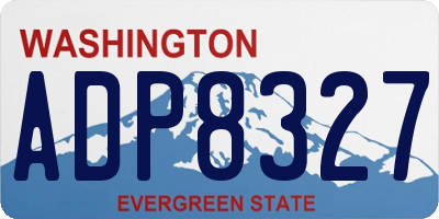 WA license plate ADP8327