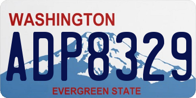 WA license plate ADP8329