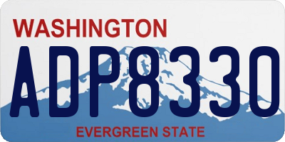 WA license plate ADP8330