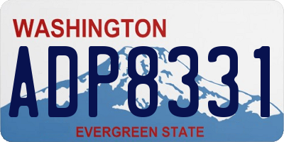 WA license plate ADP8331