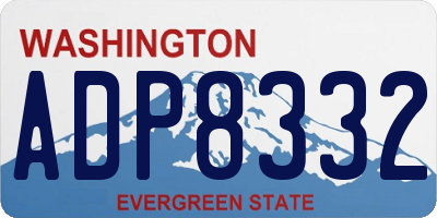 WA license plate ADP8332