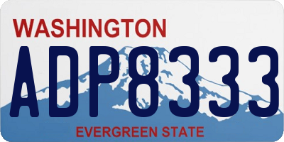 WA license plate ADP8333