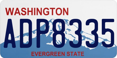 WA license plate ADP8335
