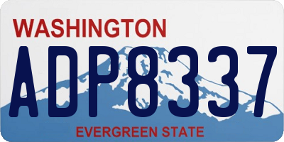 WA license plate ADP8337