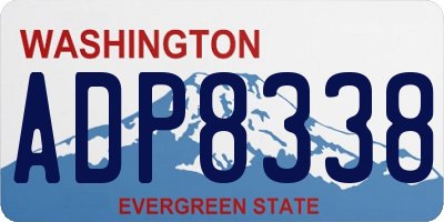 WA license plate ADP8338