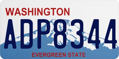 WA license plate ADP8344
