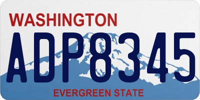 WA license plate ADP8345