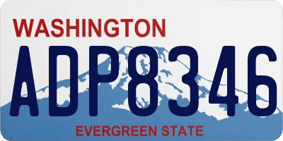 WA license plate ADP8346