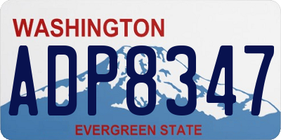 WA license plate ADP8347