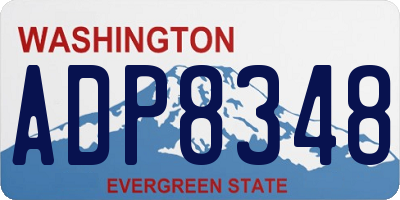 WA license plate ADP8348