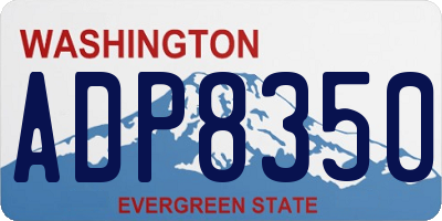 WA license plate ADP8350
