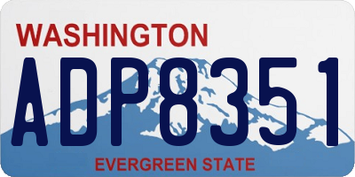 WA license plate ADP8351