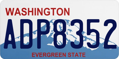 WA license plate ADP8352