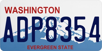 WA license plate ADP8354