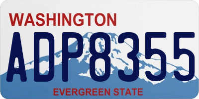 WA license plate ADP8355