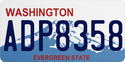WA license plate ADP8358