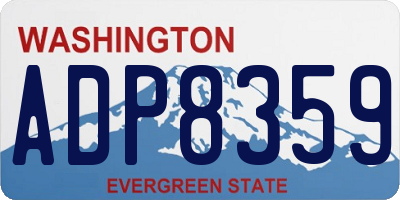 WA license plate ADP8359