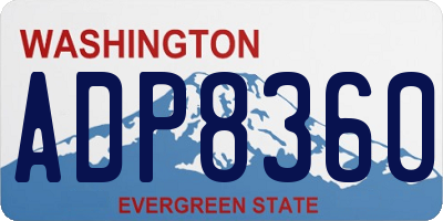 WA license plate ADP8360
