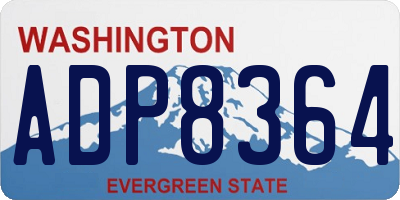 WA license plate ADP8364