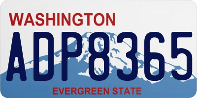 WA license plate ADP8365