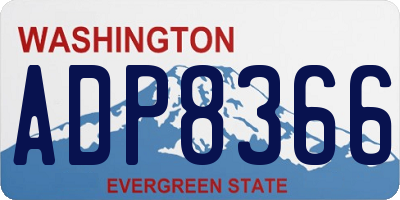 WA license plate ADP8366