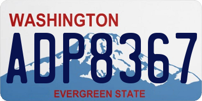 WA license plate ADP8367