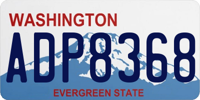WA license plate ADP8368