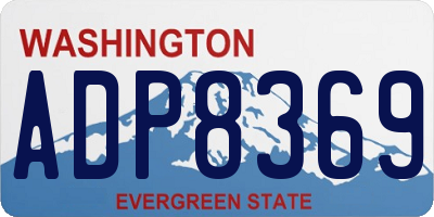 WA license plate ADP8369