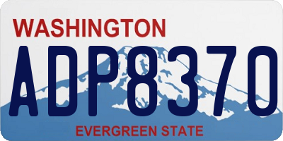 WA license plate ADP8370