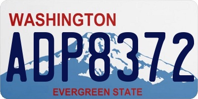 WA license plate ADP8372