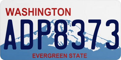 WA license plate ADP8373