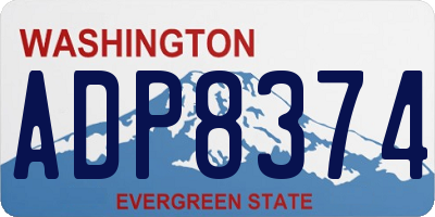 WA license plate ADP8374