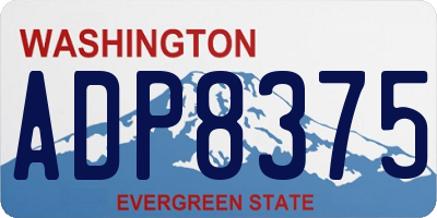 WA license plate ADP8375