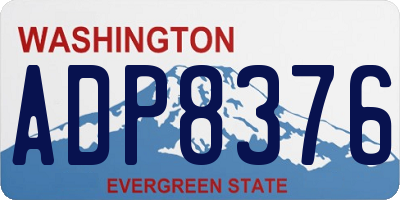 WA license plate ADP8376