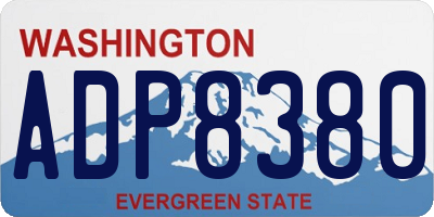 WA license plate ADP8380