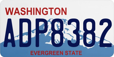 WA license plate ADP8382