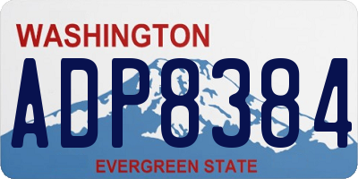 WA license plate ADP8384