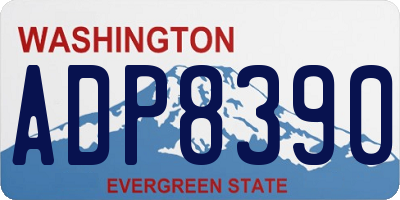 WA license plate ADP8390