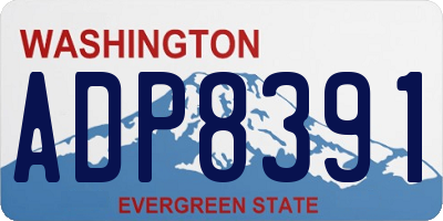 WA license plate ADP8391
