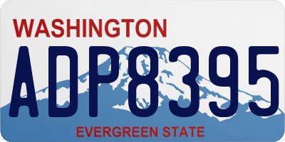 WA license plate ADP8395