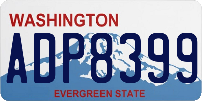 WA license plate ADP8399
