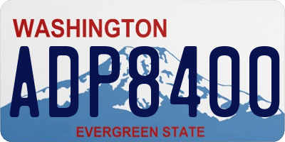 WA license plate ADP8400