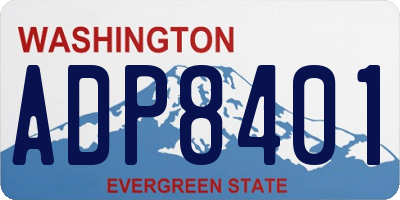 WA license plate ADP8401